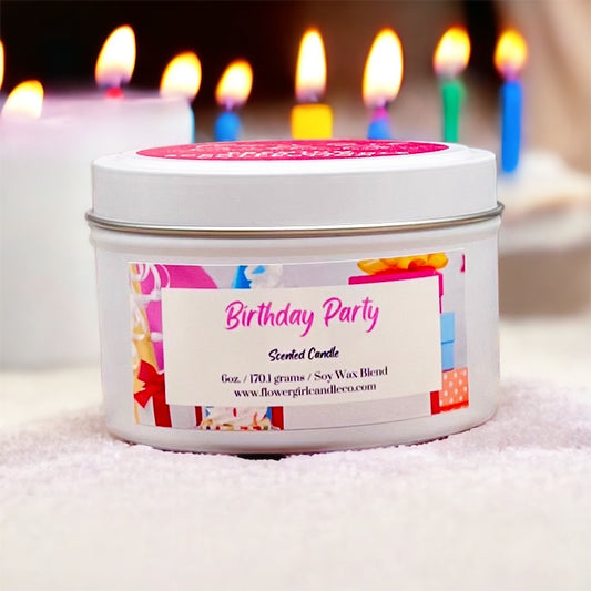 BIRTHDAY PARTY Soy Blend Candle Tin
